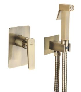 Гигиенический душ со смесителем Rose R1605Q бронза